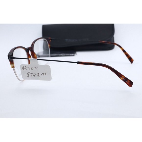 Giorgio Armani AR 7210 5686 Havana Half Rim Rectangle Eyeglasses Clear Lens 53mm - Picture 4 of 7